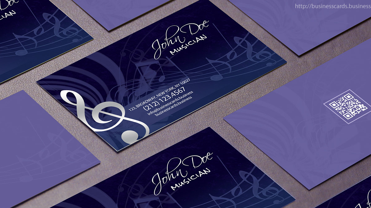 music business cards template 1