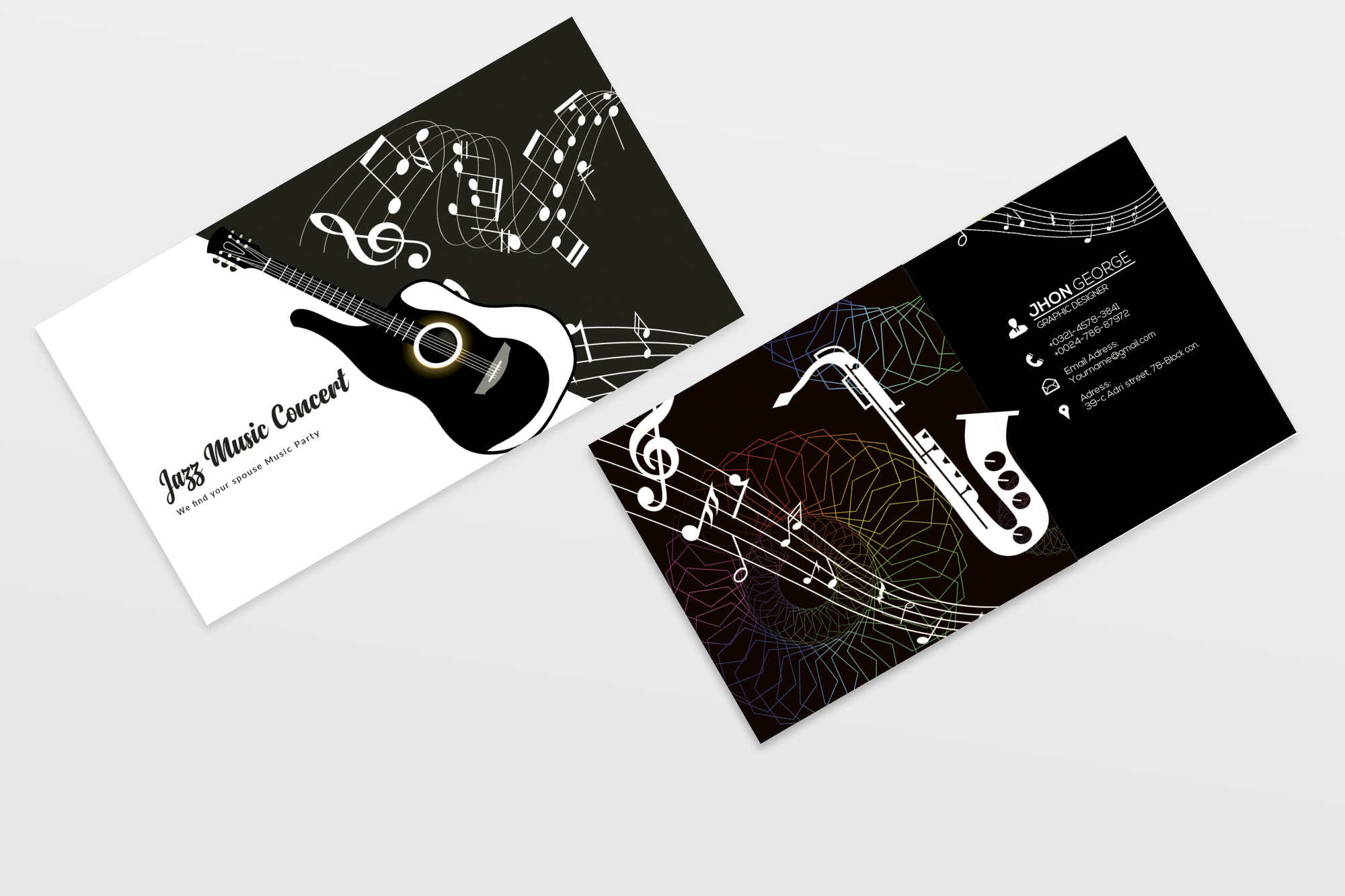 music business cards templates free 4