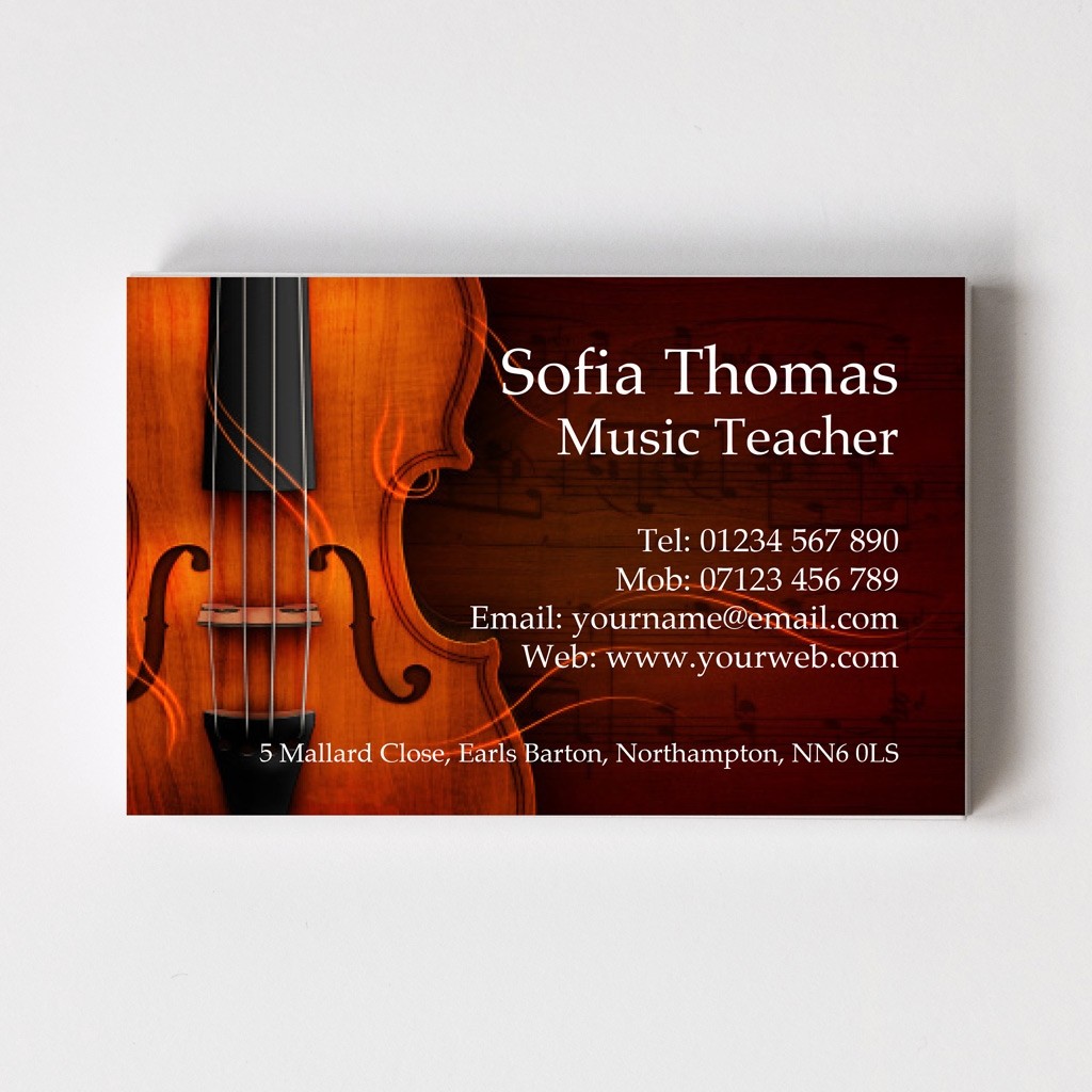 music lessons business cards 1