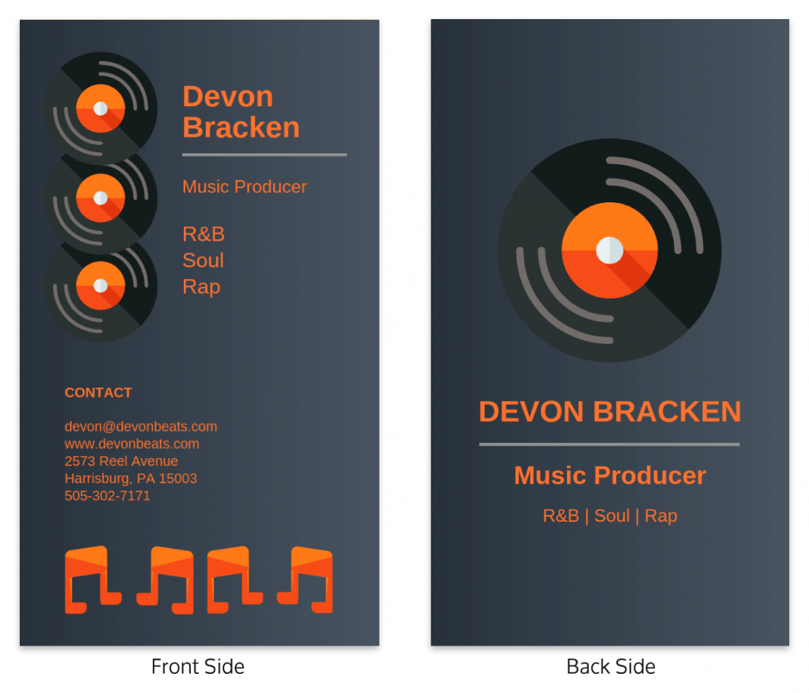 music producer business cards 3