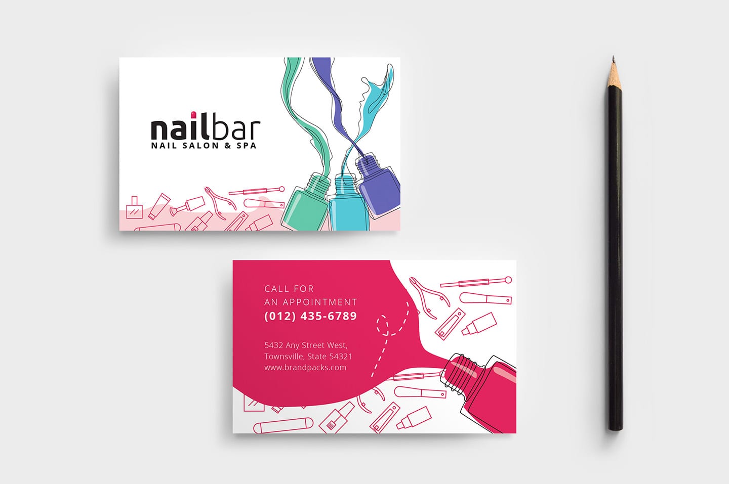 nail salon business cards 2