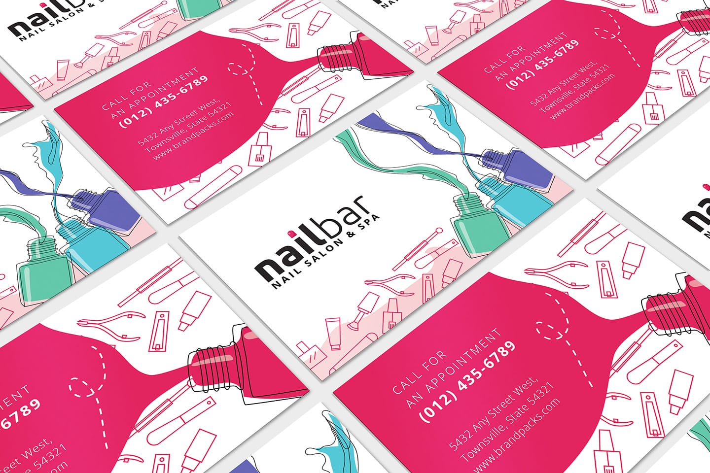 nail salon business cards 3