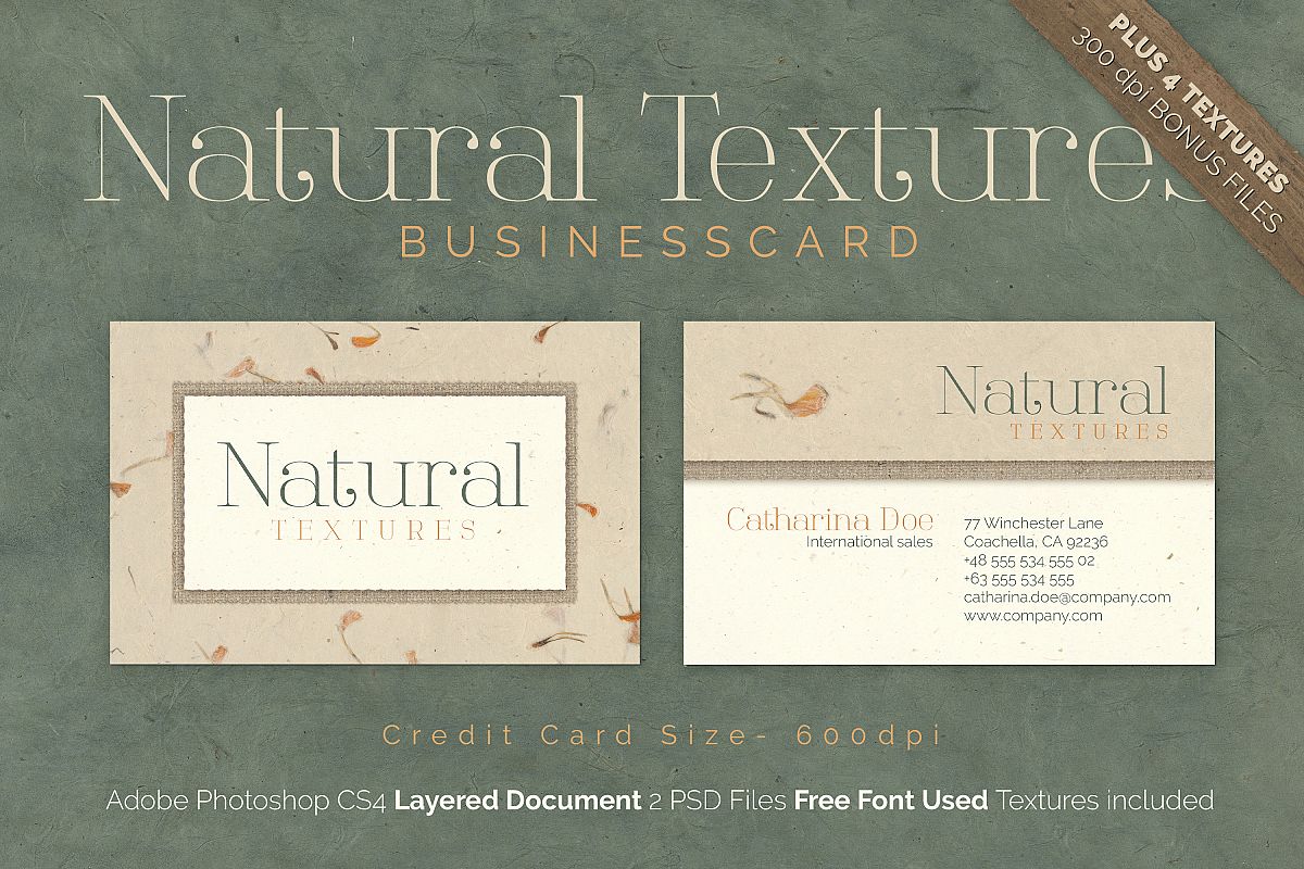natural textured business cards 4