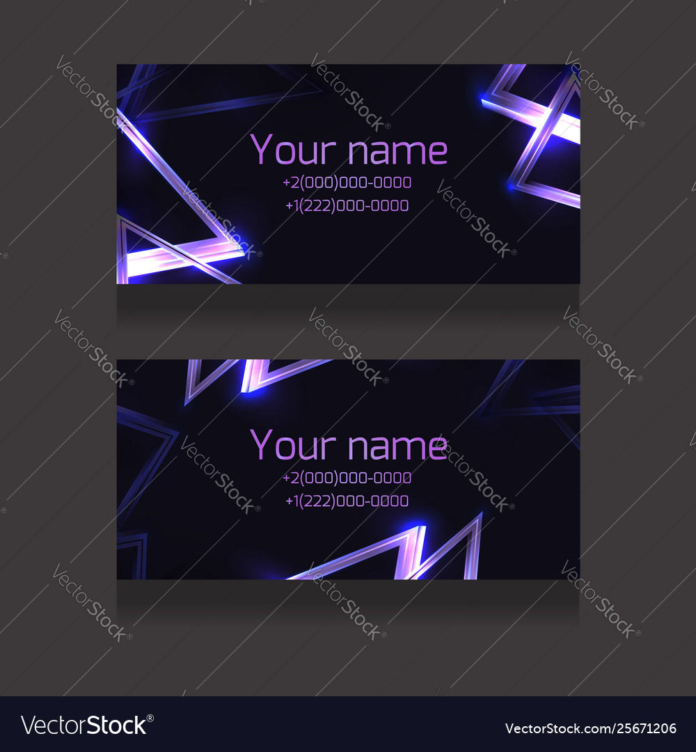 neon business cards 2