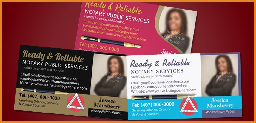 notary public business cards samples 1