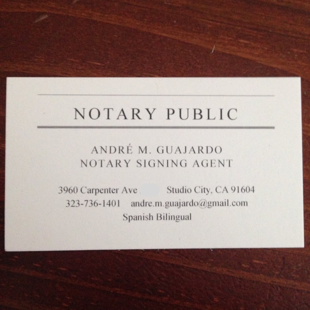 notary public business cards samples 2