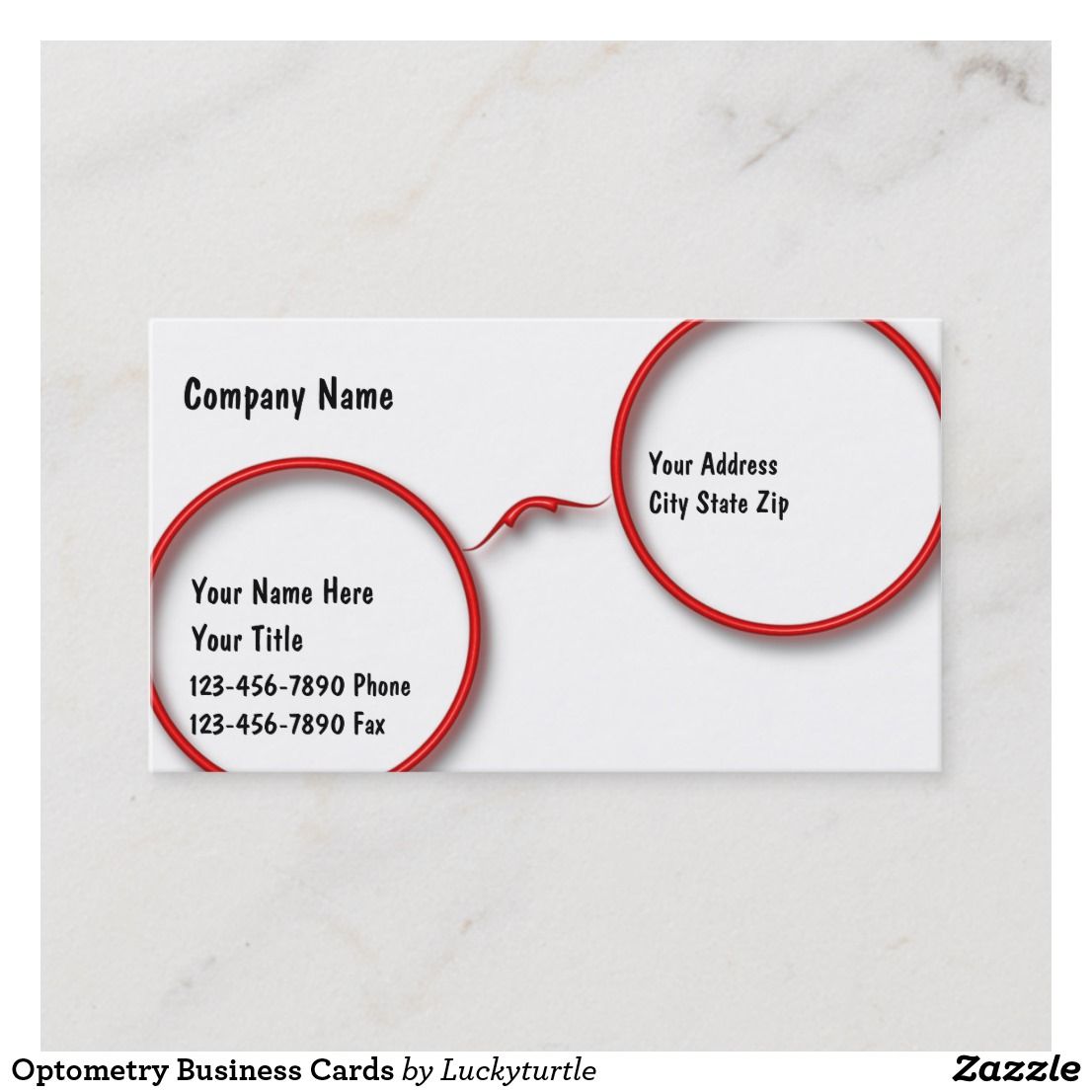 optometry business cards 2