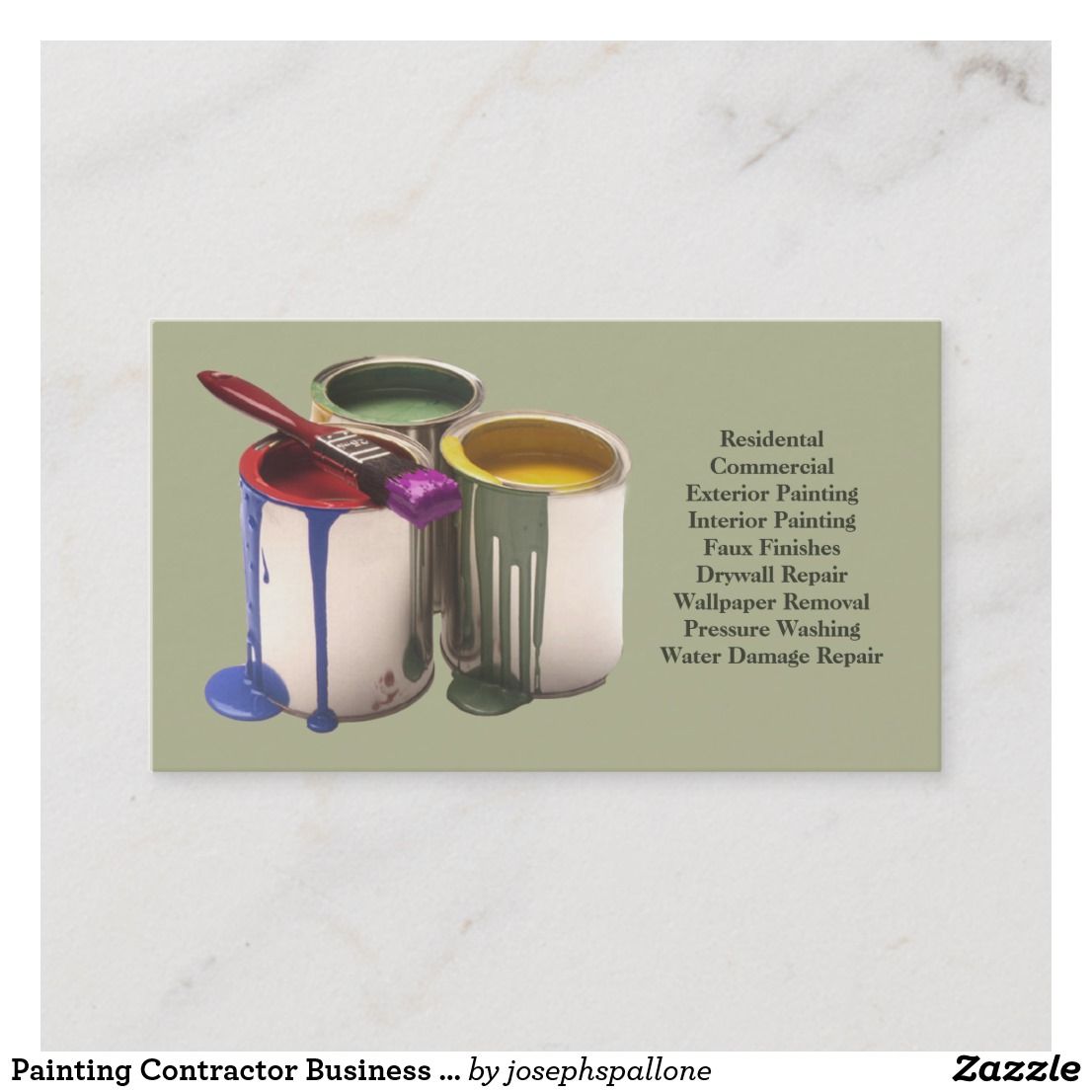 painting contractor business cards 2