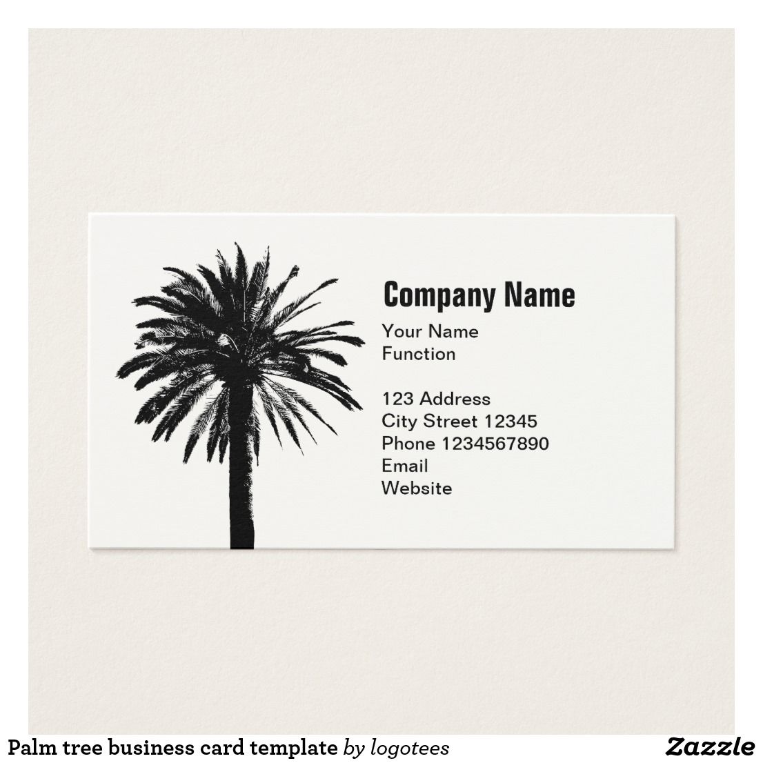 palm tree business cards 1