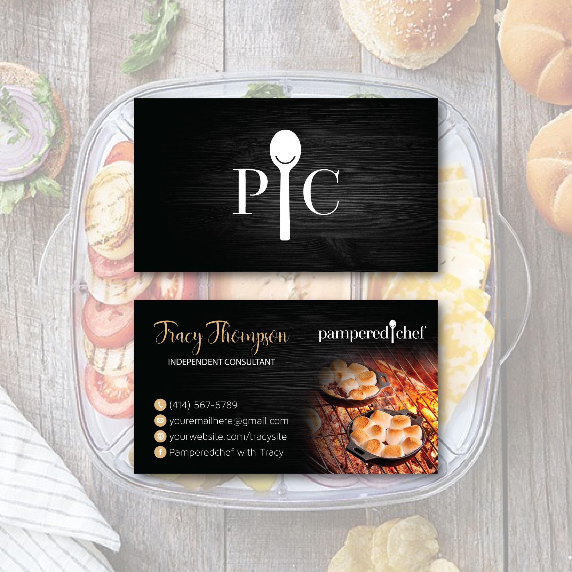 pampered chef business cards 2