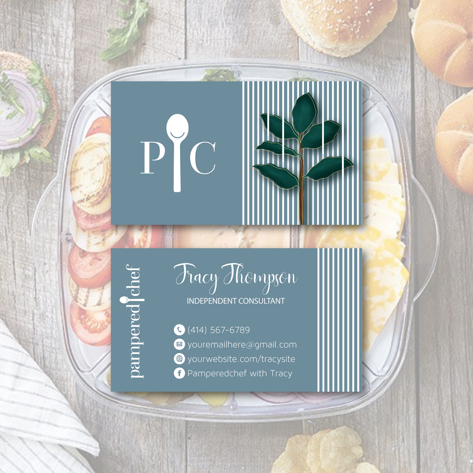 pampered chef business cards 3