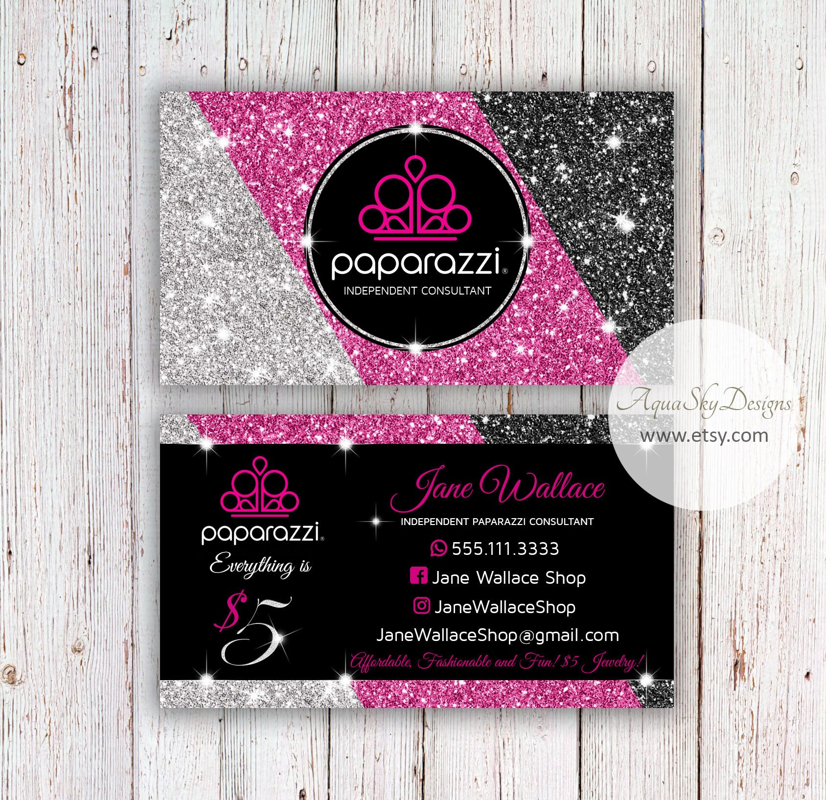 paparazzi accessories business cards vistaprint 1