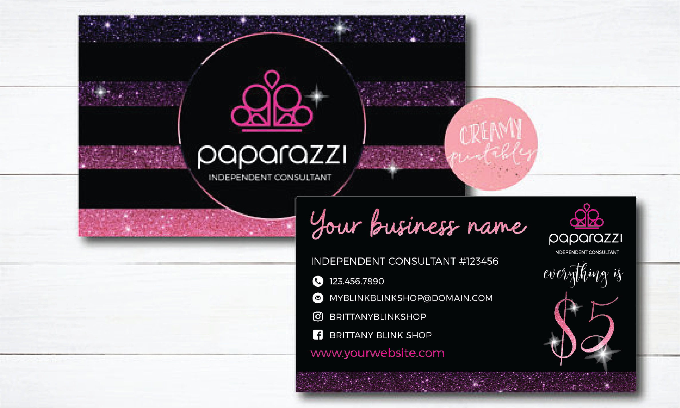 paparazzi business cards templates 3