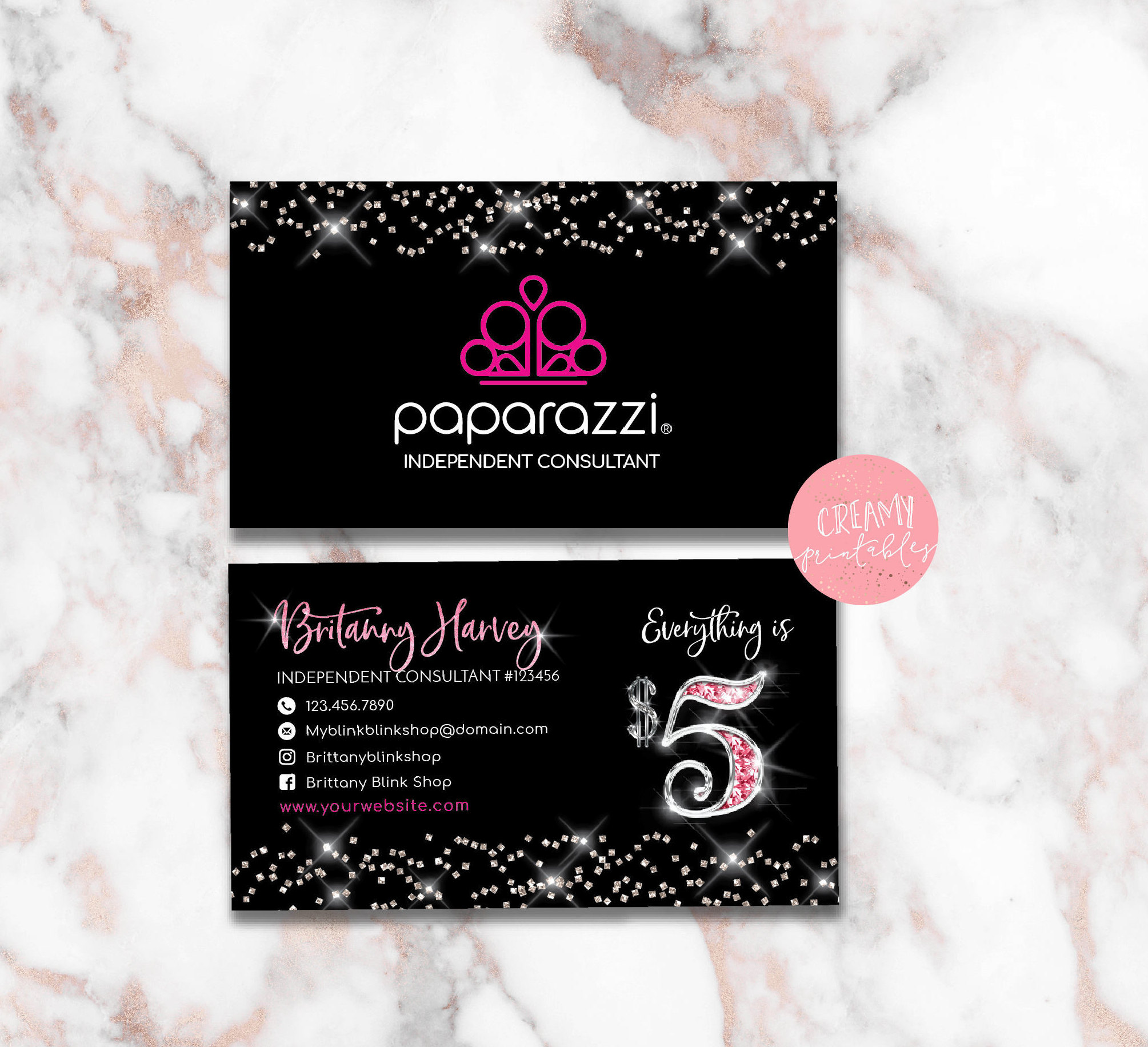 paparazzi business cards templates free 6