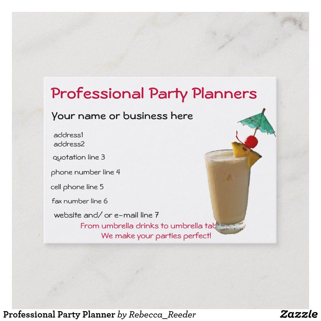 party planner business cards 3