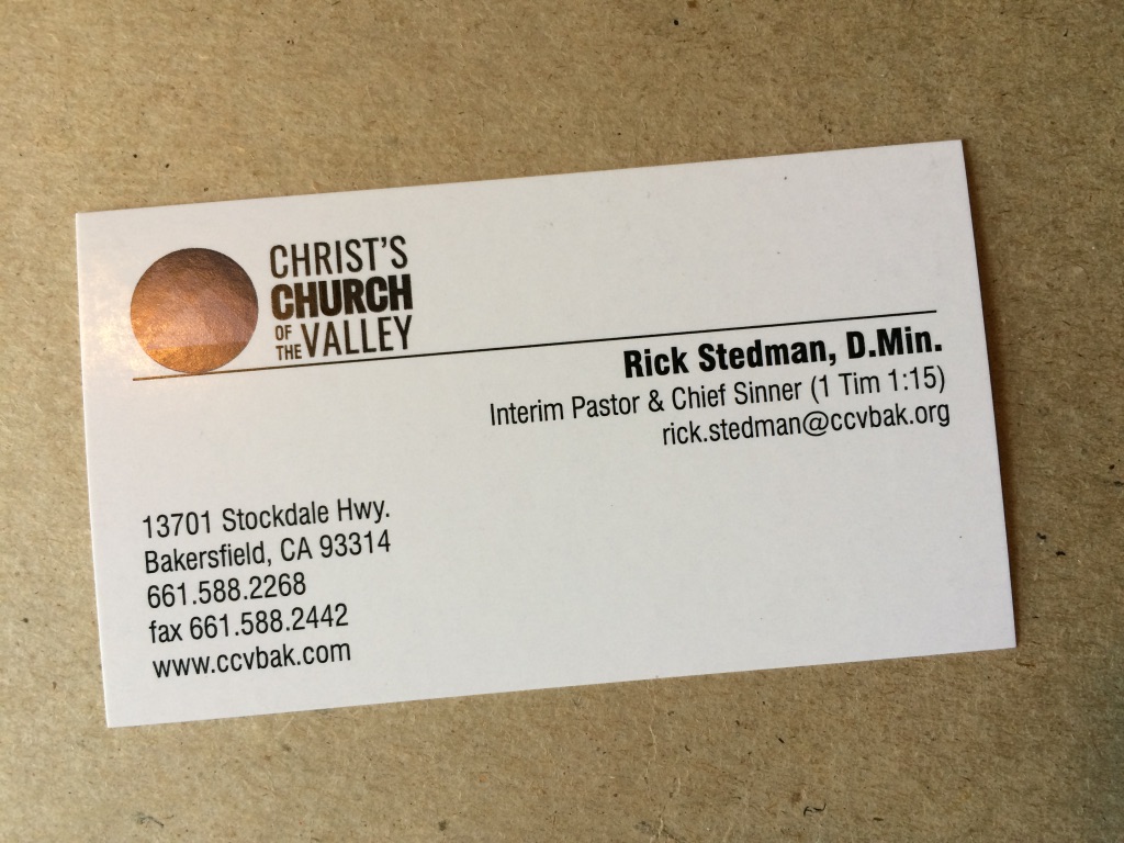 pastor business cards samples 2