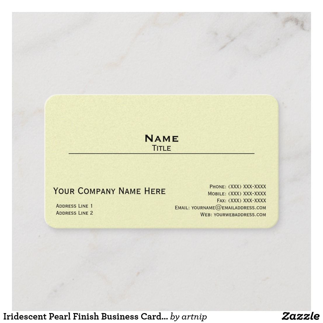 pearl finish business cards 2