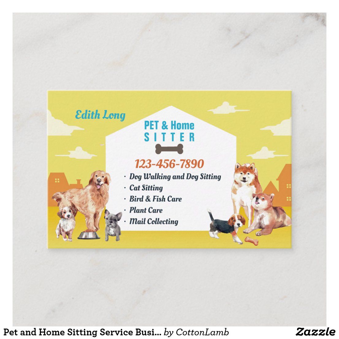 pet sitting business cards 2