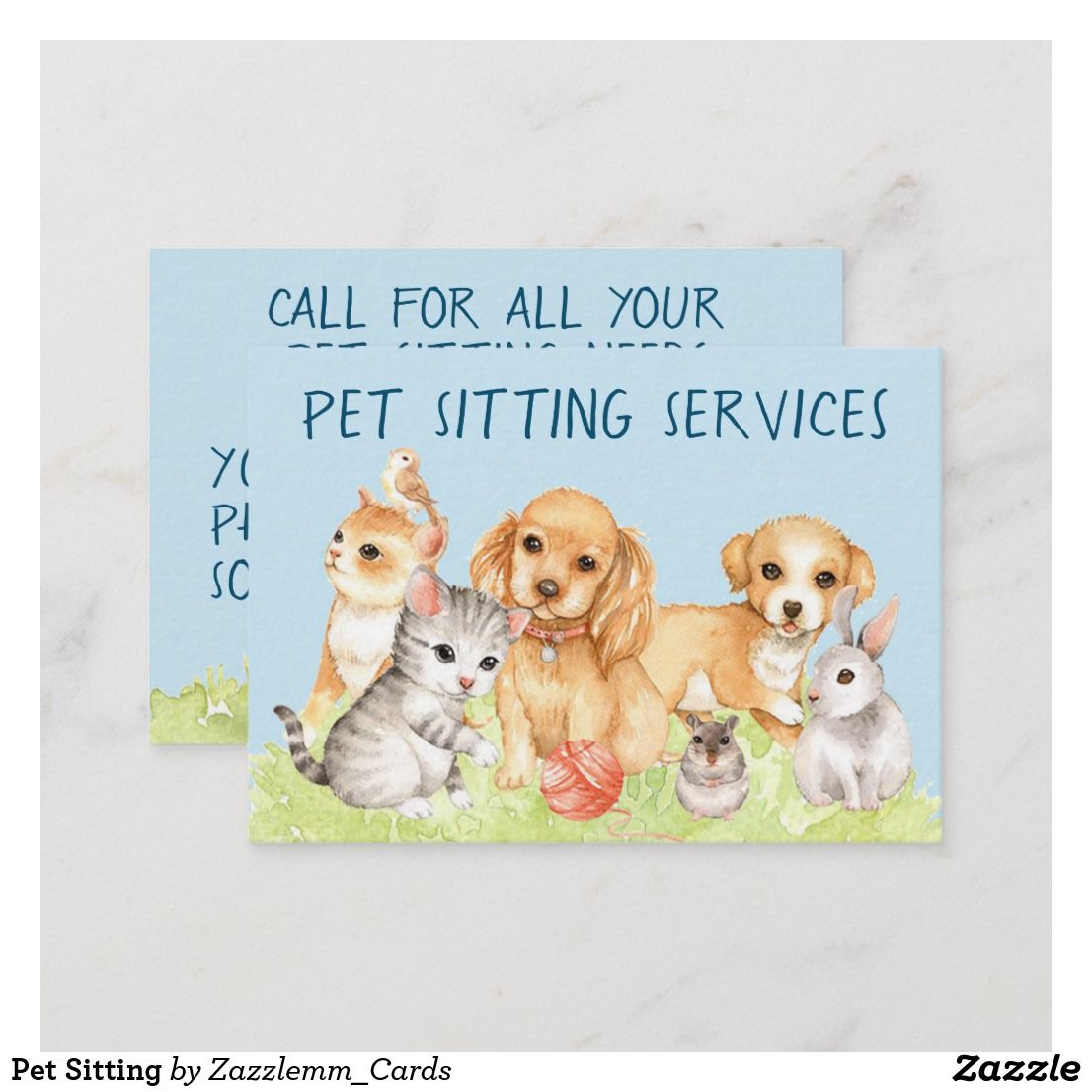 pet sitting business cards examples 3