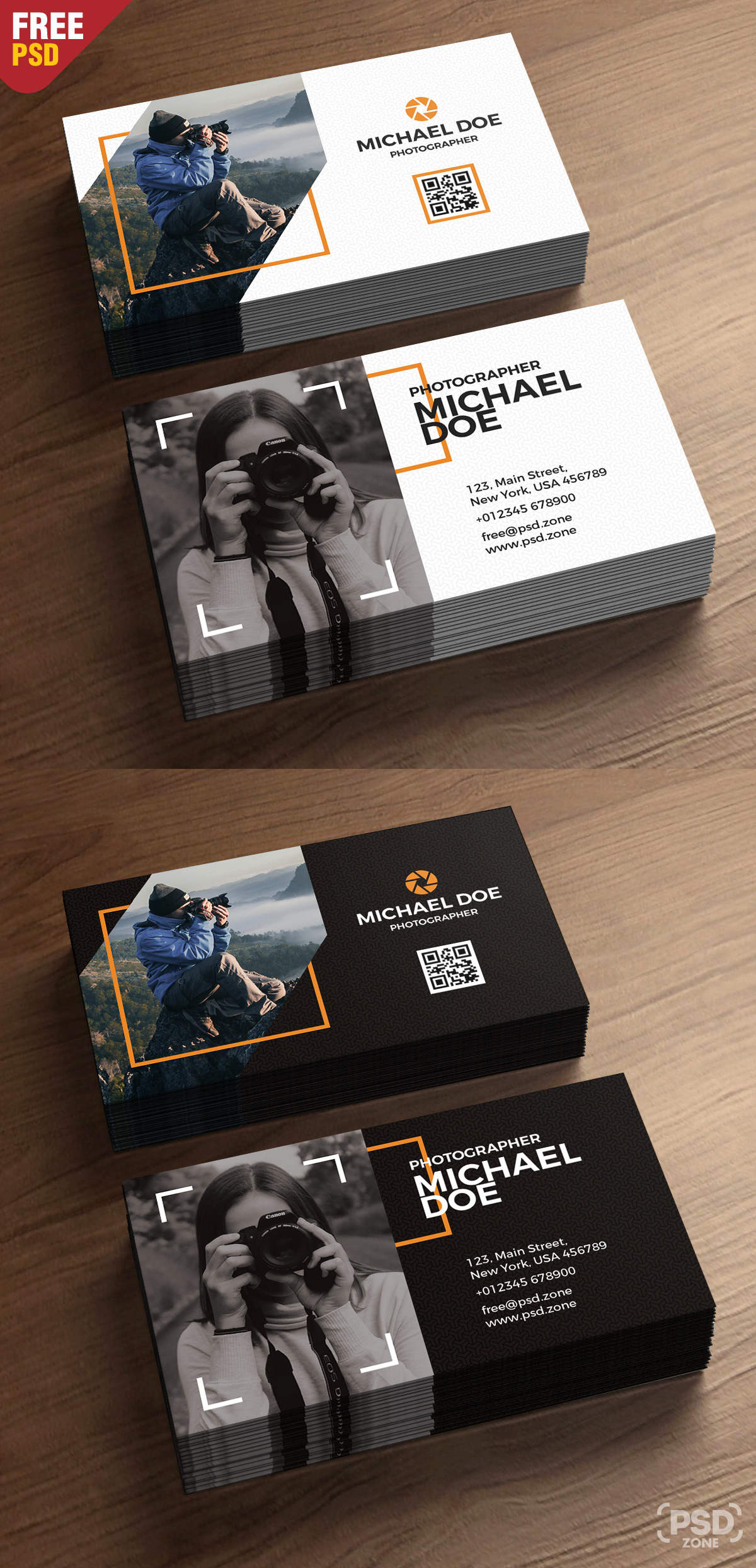 photography business cards template 1