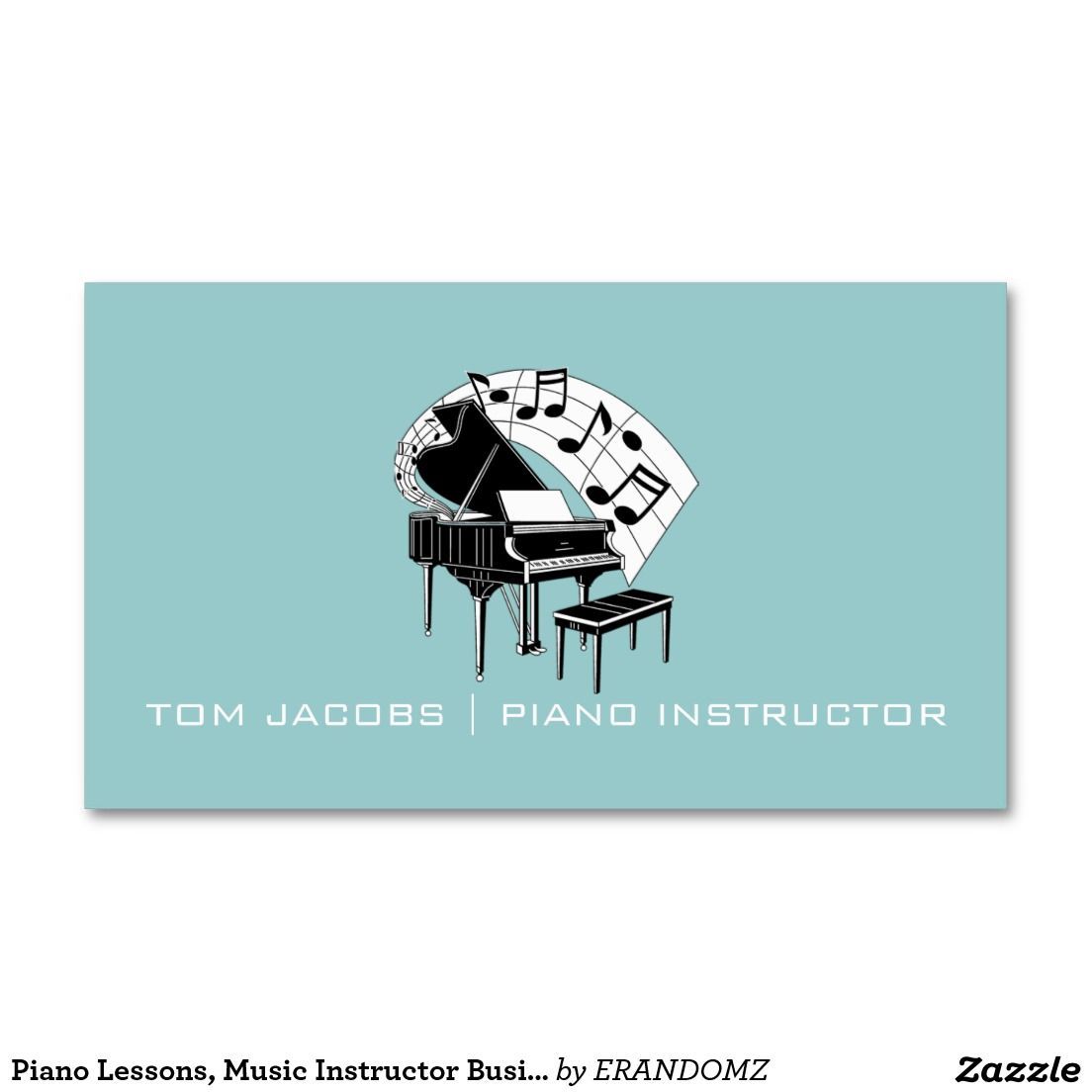 piano lessons business cards 1