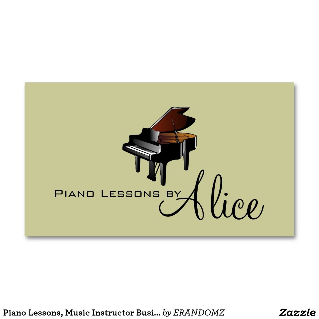 piano lessons business cards 3