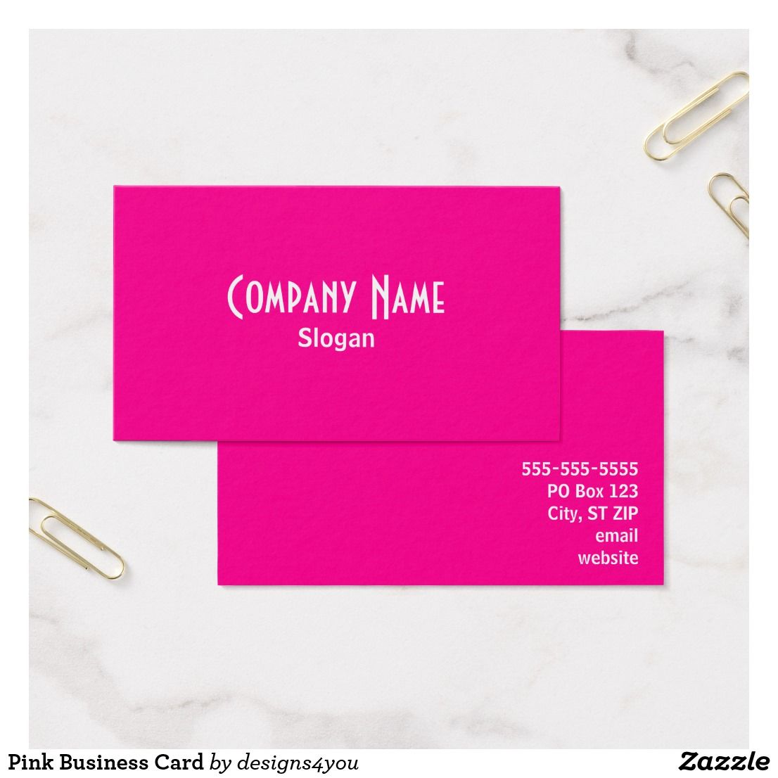 pink and black business cards 3