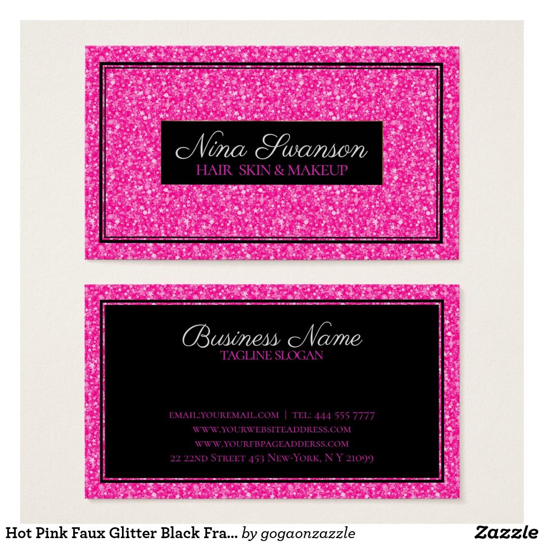 pink and black business cards 4