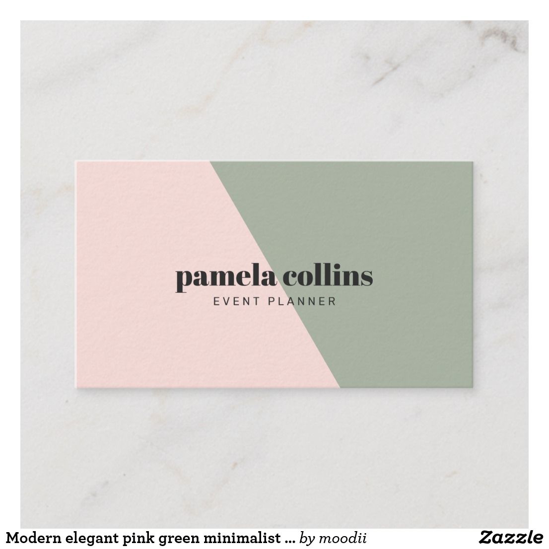 pink and green business cards 2