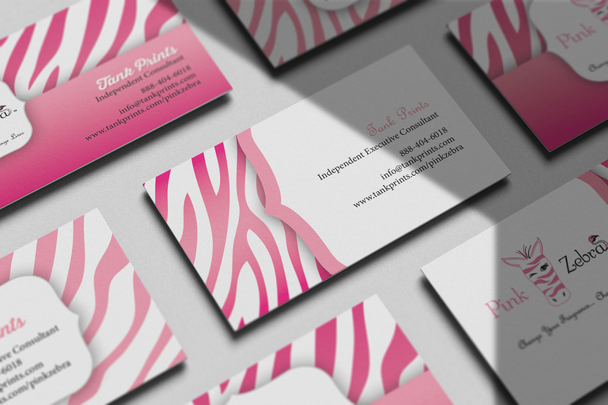 pink zebra business cards 3