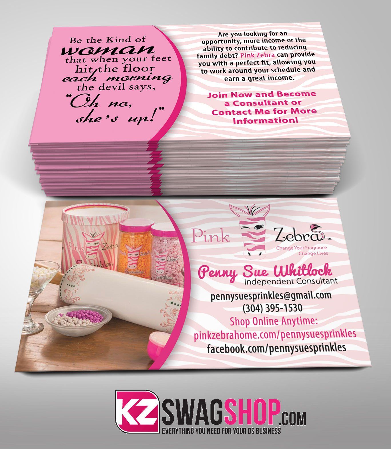 pink zebra business cards 4