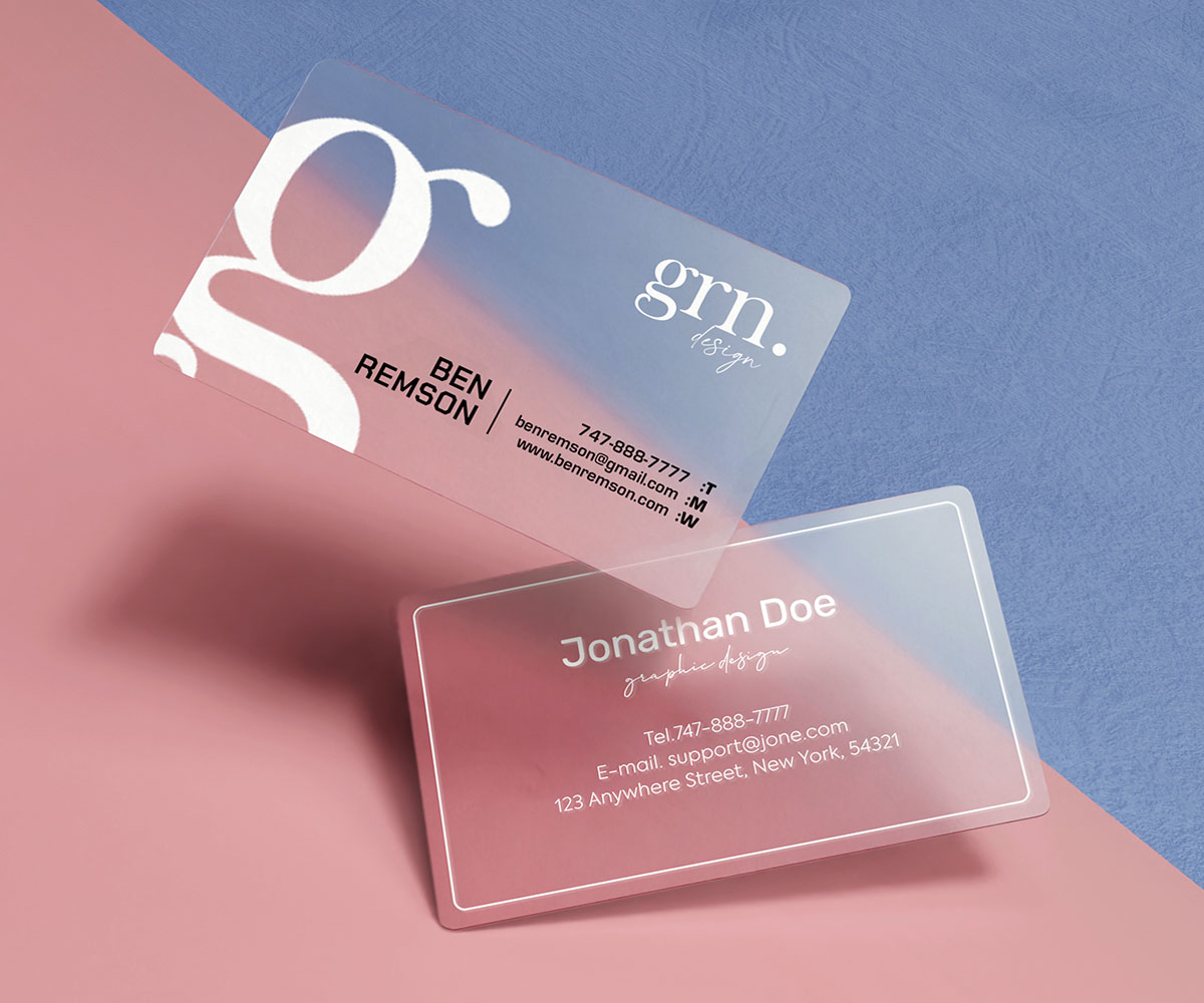 plastic frosted business cards 1