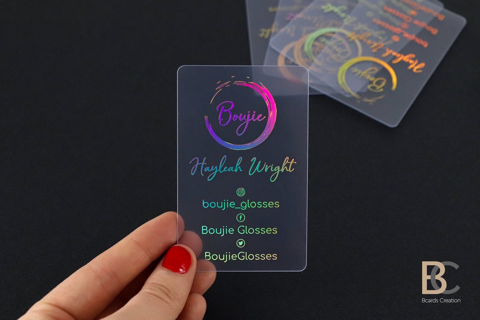 plastic holographic business cards 2