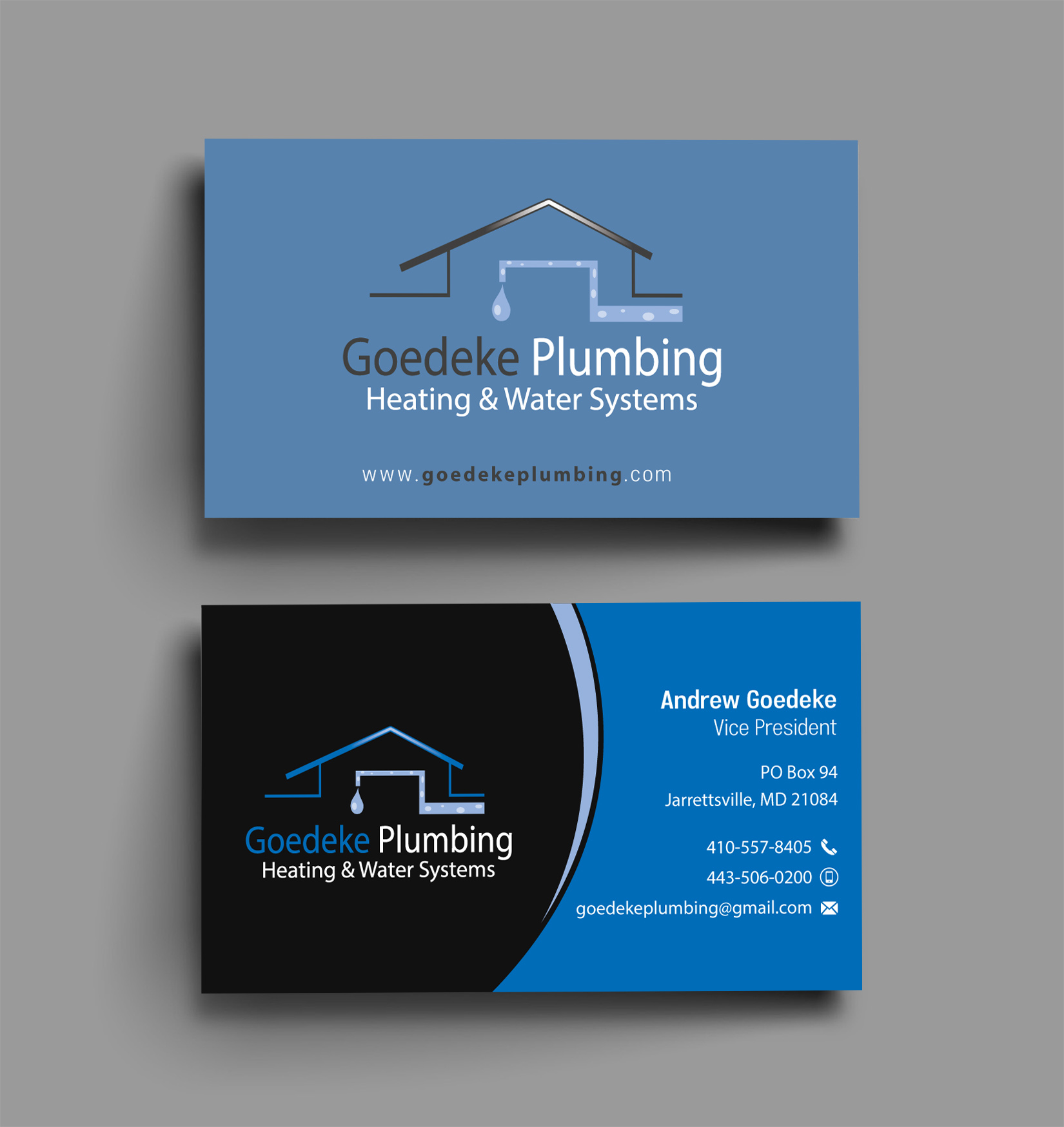 plumbing business cards 2