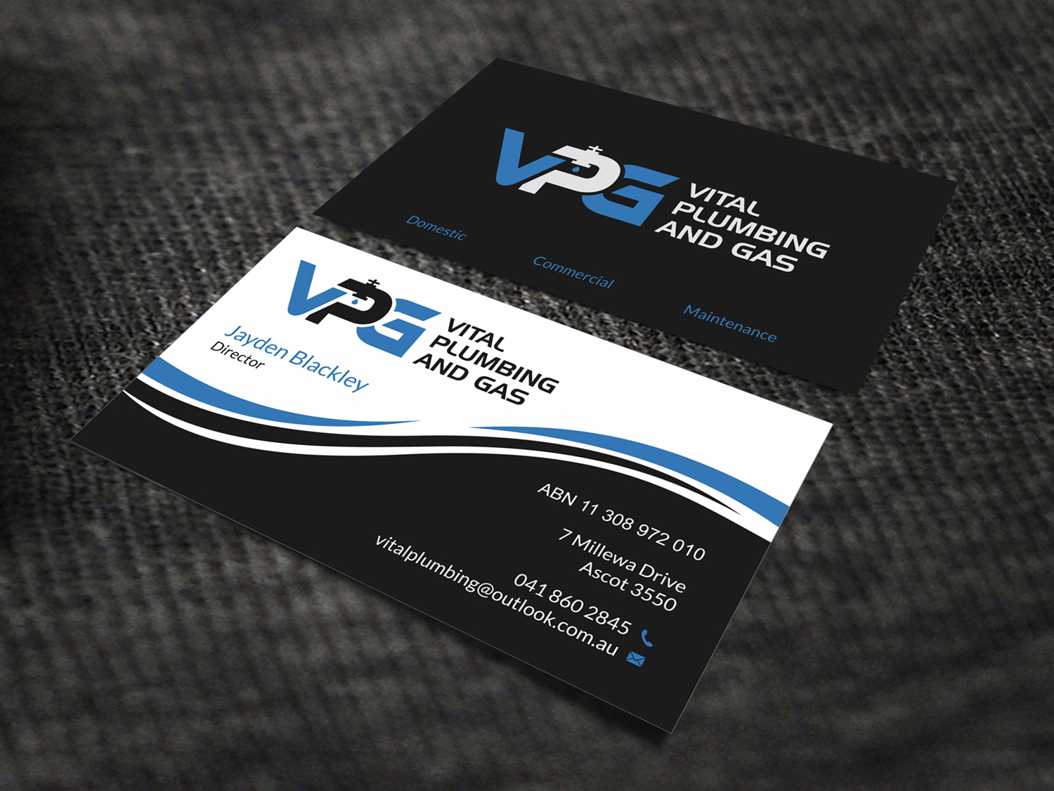 plumbing business cards 3