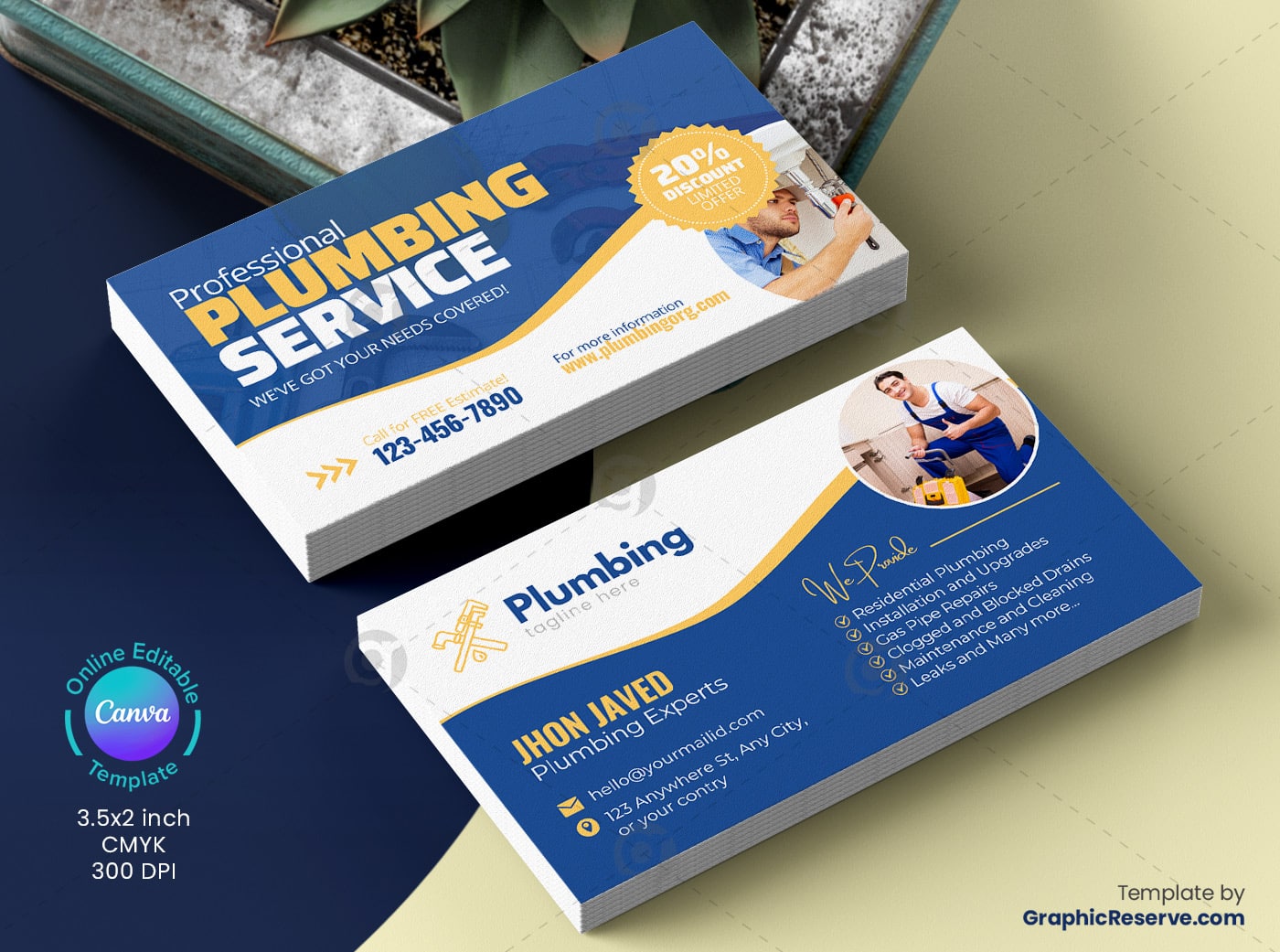 plumbing business cards 4