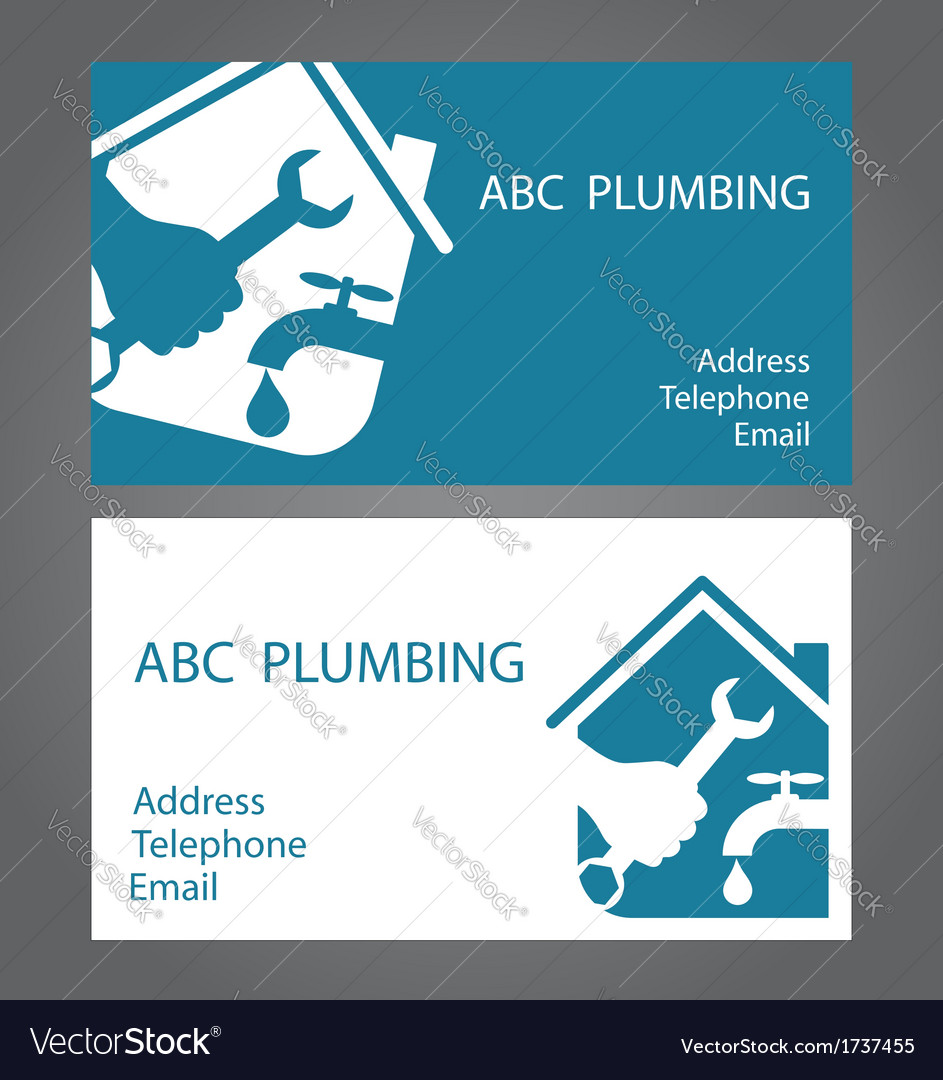 plumbing business cards 5