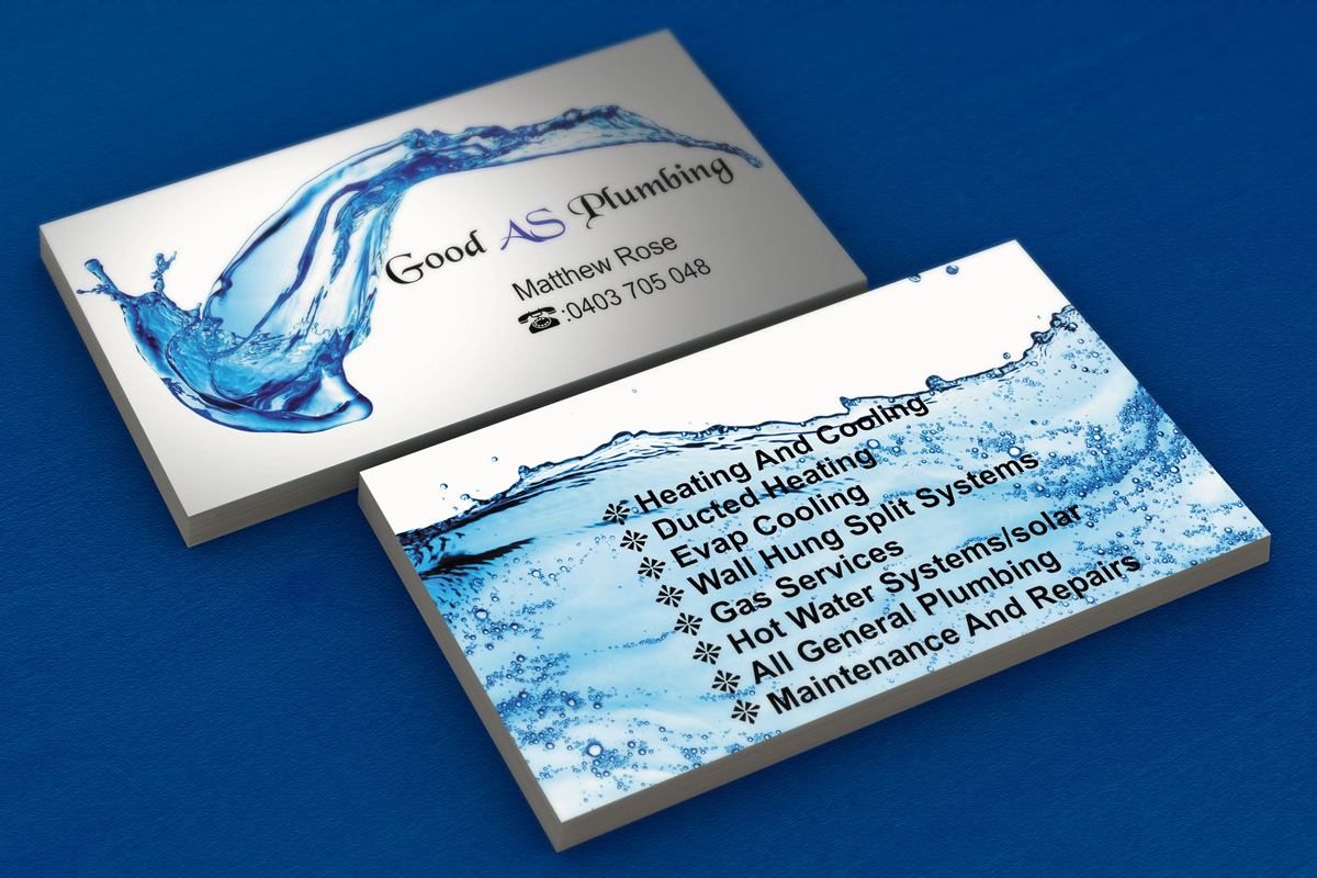 plumbing business cards examples 1