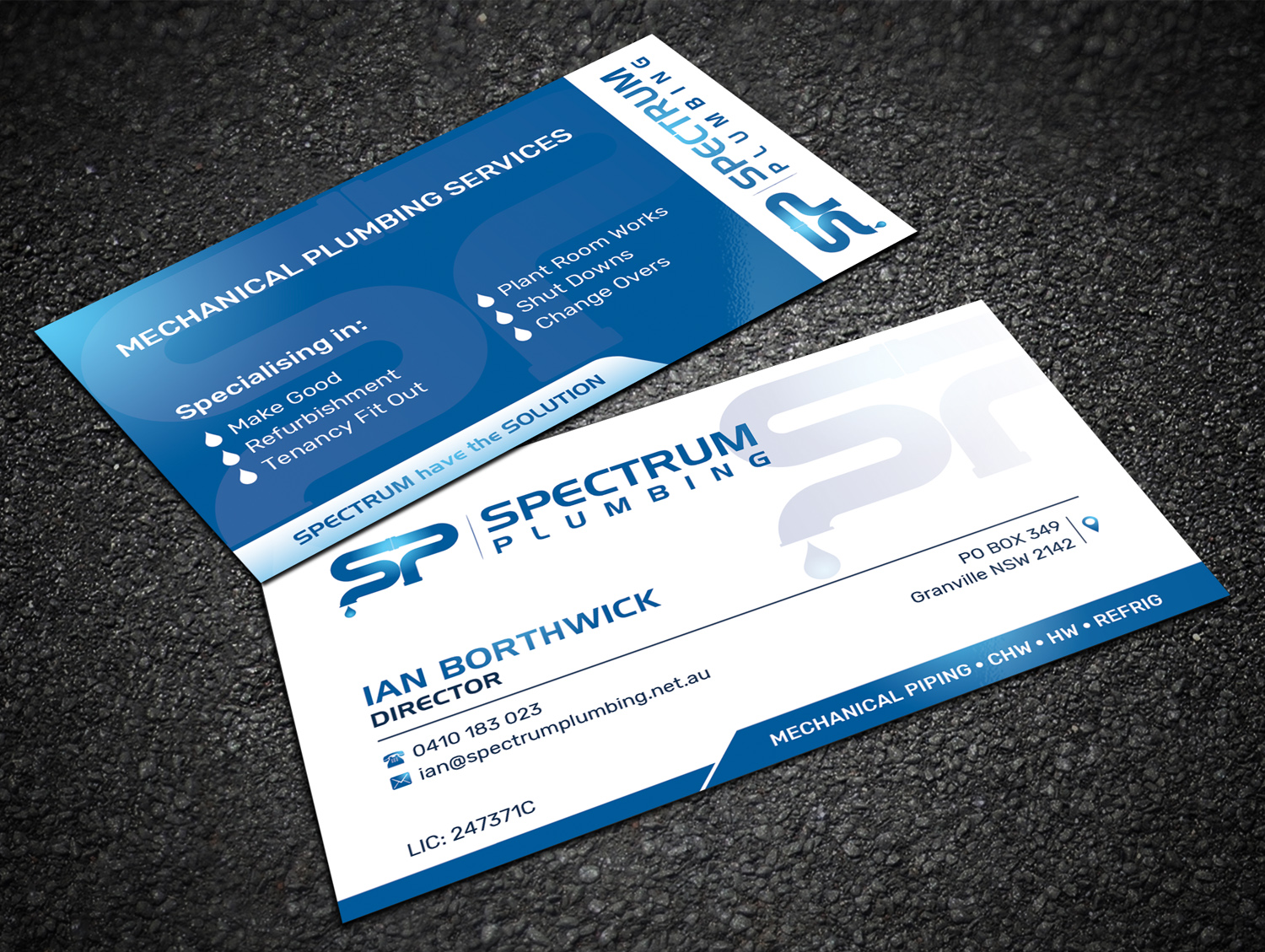 plumbing business cards examples 5