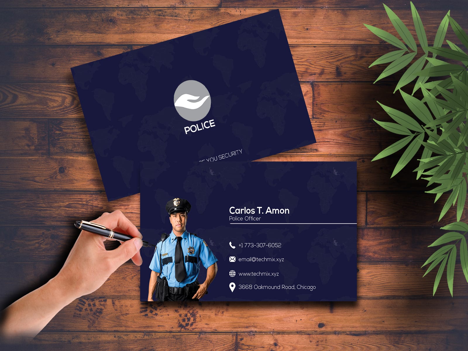 police officer business cards 2