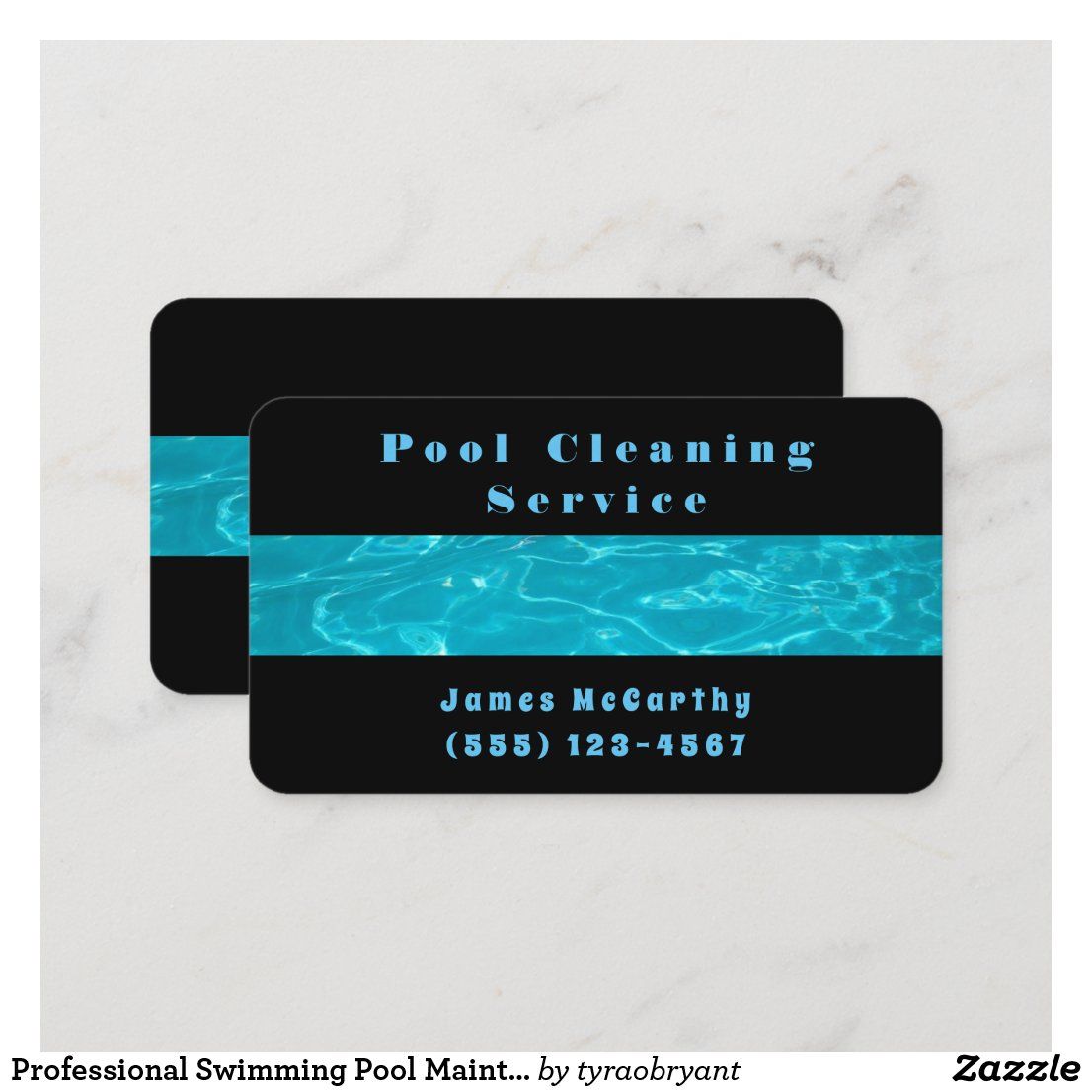 pool cleaning business cards 2