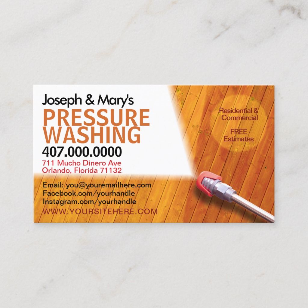 power washing business cards templates free 3