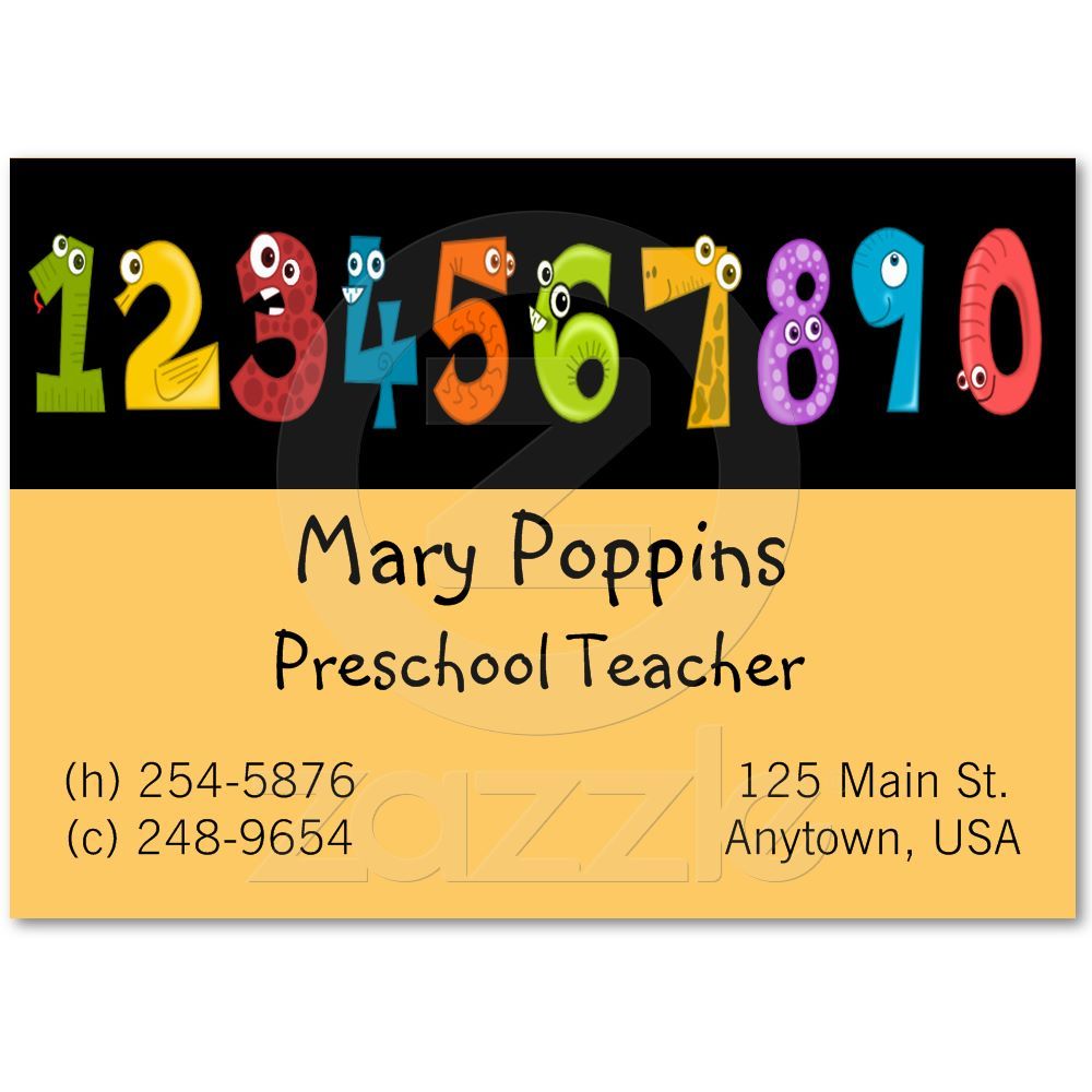 preschool business cards 1