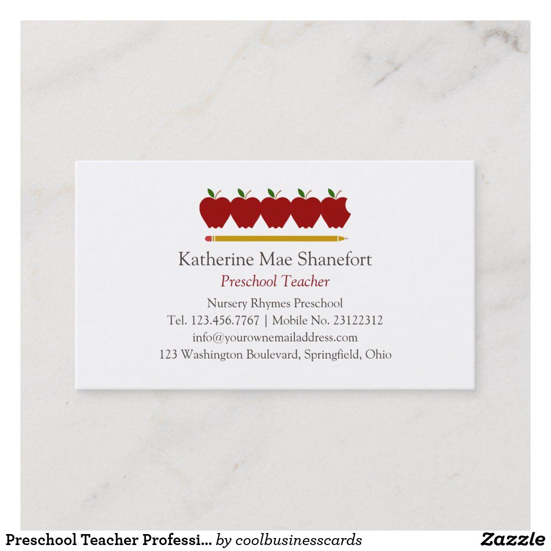 preschool business cards 2