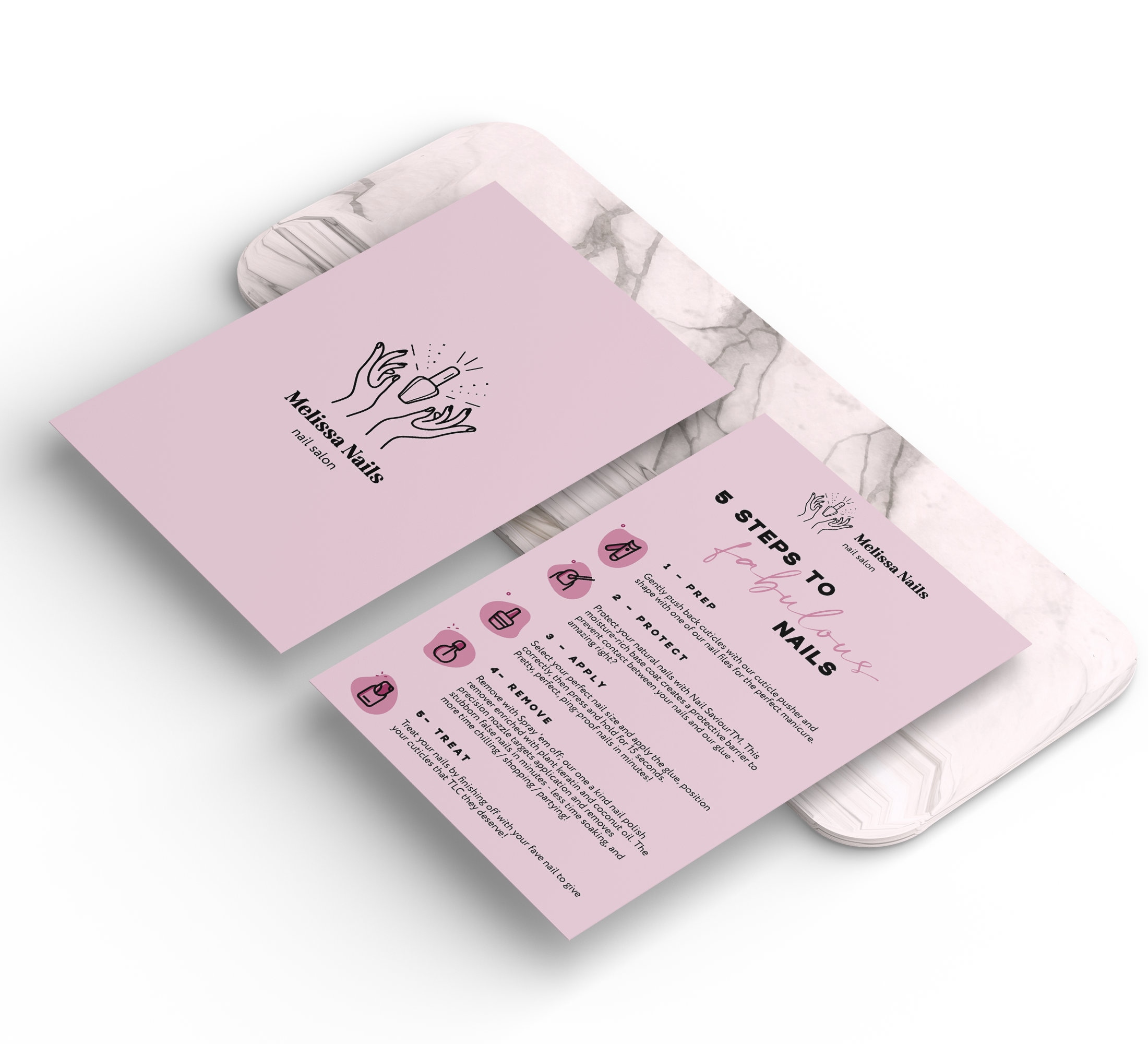 press on nails business cards 2