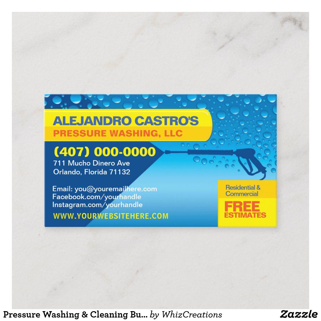 pressure washer business cards 1