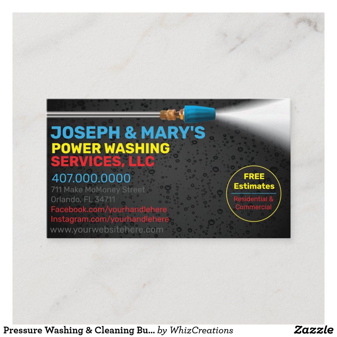 pressure washer business cards 3