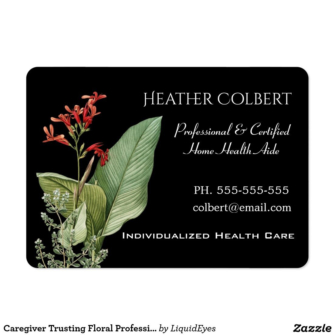 private caregiver business cards 2