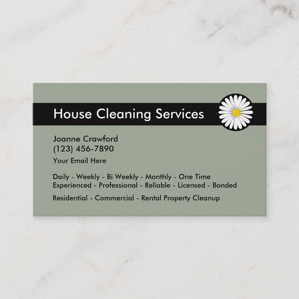 professional cleaning business cards 2