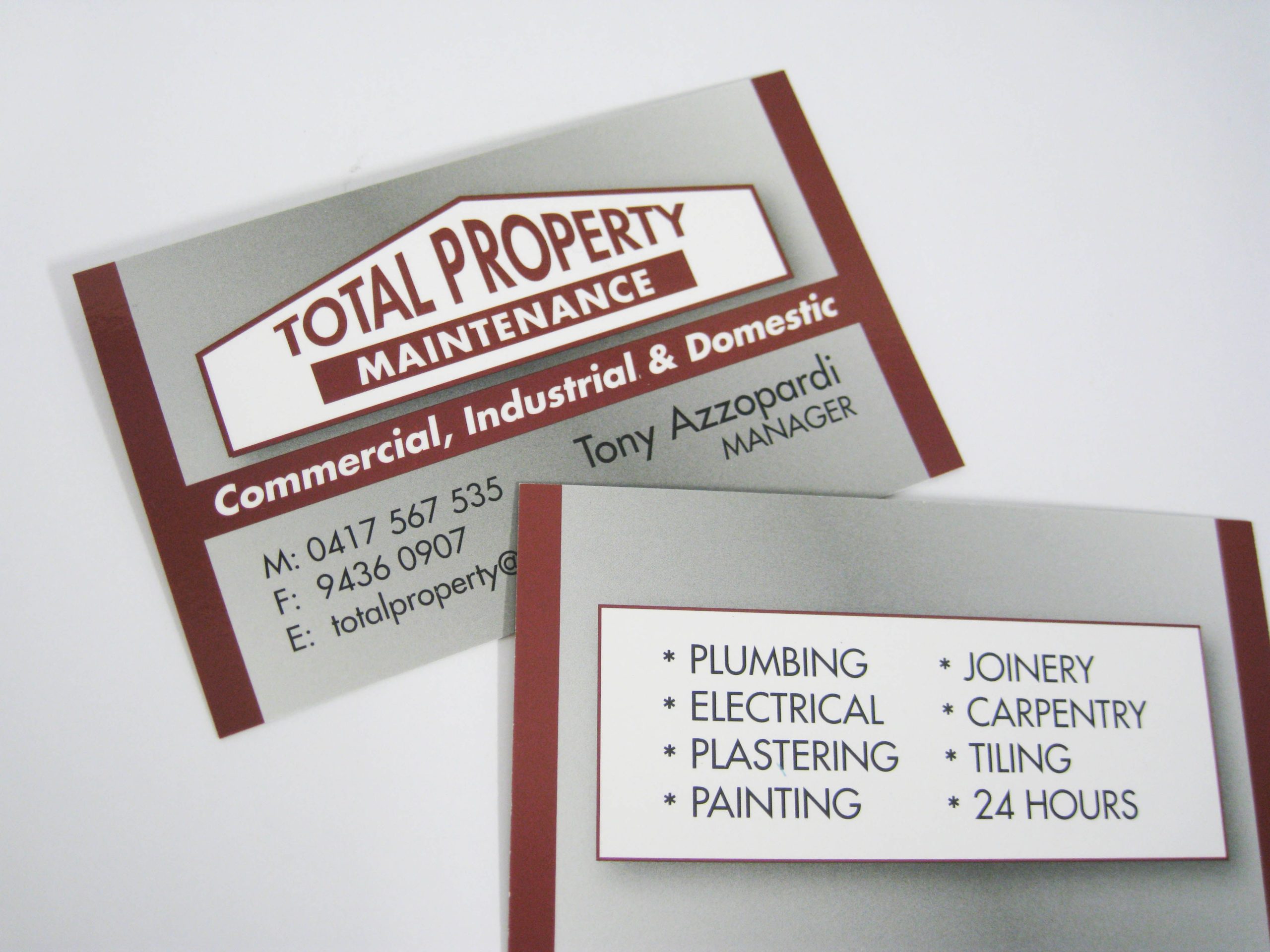 property maintenance business cards 2